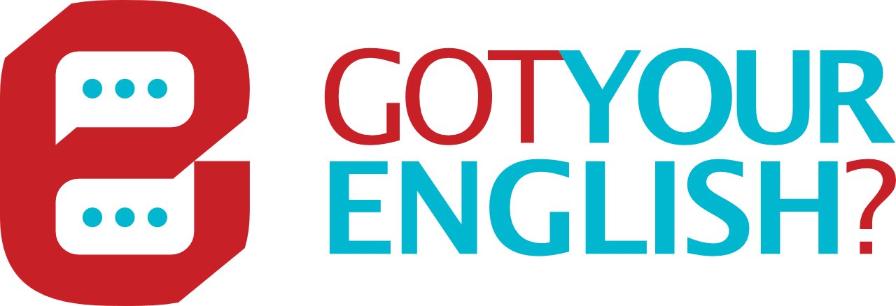 Got Your English horizontal expanded logo, colorful