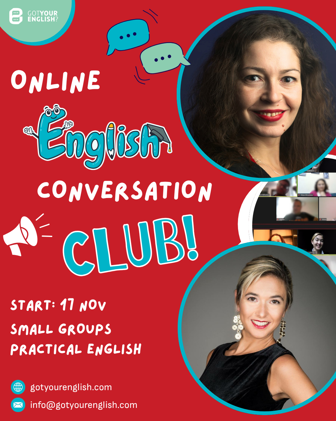 got your english online english conversation club practical english course november 2025